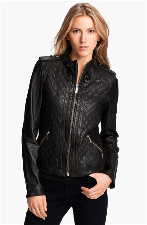 leather jacket michael kors|Michael Kors leather jacket sale.